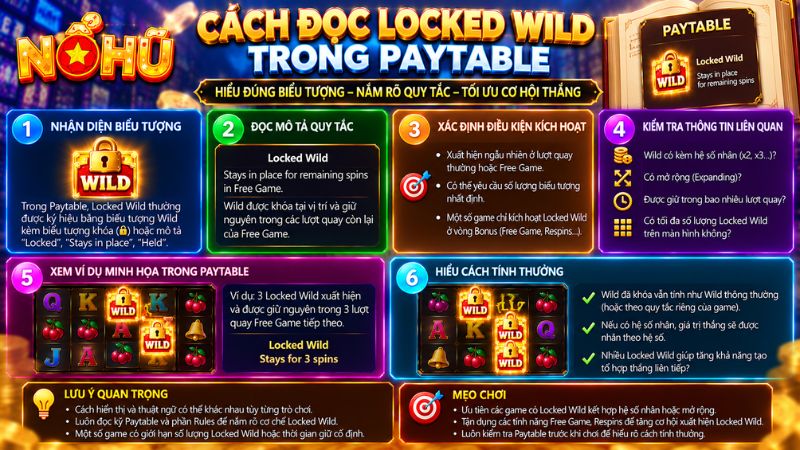 Cách đọc Locked Wild trong Paytable